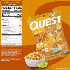 Quest Nutrition Tortilla Style Protein Chips, Mexican Street Corn Flavor, High Protein, Low Carb, Gluten Free, 1.1 Ounce (Pack of 12)