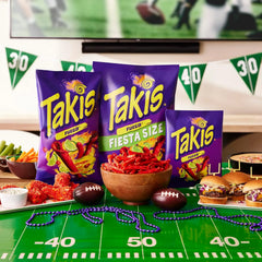 Takis Fuego 17 oz Fiesta Size Hot Chili Pepper & Lime Flavored Extreme Spicy Rolled Corn Tortilla Chips
