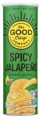 The Good Crisp Company Spicy Jalapeno Potato Chips, 5.6 oz Cans, Pack of 4 | Certified gluten-free; Non-GMO ingredients; Free from major allergens; No artificial flavors or colors
