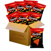 Doritos Flamin" Hot Nacho Tortilla Chips, 1.75 ounce bags (Pack of 8), Bundled by City Wide Gourmet