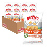Boulder Canyon Thin & Crispy Cheddar Sour Cream Potato Chips, 6 OZ (Pack of 12)