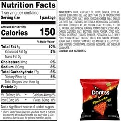 Doritos Flavored Tortilla Chips, Flamin' Hot Nacho, 1 Ounce (Pack of 40)