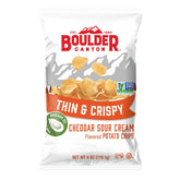 Boulder Canyon Thin & Crispy Cheddar Sour Cream Potato Chips, 6 OZ