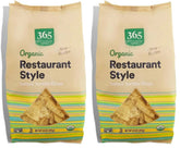 365 by Whole Foods Market, Organic Restaurant Style White Corn Tortilla Chips, 14 Ounce (Pack of 2)