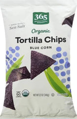 365 by Whole Foods Market, Organic Blue Corn Tortilla Chips, 12 Ounce (Pack of 2)