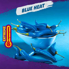 Takis Blue Heat 17 oz Fiesta Size Bag, Hot Chili Pepper Flavored Extreme Spicy Rolled Tortilla Chips