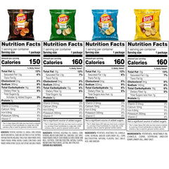 Lay's Potato Chips, 4 Flavor Variety Pack, 1 oz Single Serve Bags, (40 Pack)