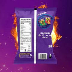 Takis Blue Heat 17 oz Fiesta Size Bag, Hot Chili Pepper Flavored Extreme Spicy Rolled Tortilla Chips