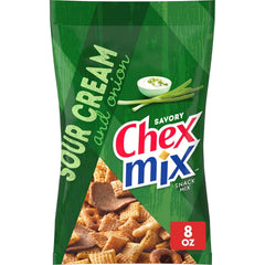 Chex Mix Sour Cream and Onion Snack Mix, Savory Snack Bag, 8 oz