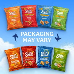 SunChips 100% Whole Grain Chips, Harvest Cheddar, 1.5 oz Bag, Pack of 64, No Artificial Flavors, No Colors from Artificial Sources