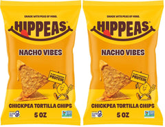 HIPPEAS Nacho Vibes Chickpea Tortilla Chips, 5 OZ (Pack of 2)