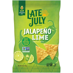 LATE JULY Snacks Jalapeno Lime Tortilla Chips, 6 Oz Bag