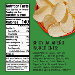 The Good Crisp Company Spicy Jalapeno Potato Chips, 5.6 oz Cans, Pack of 4 | Certified gluten-free; Non-GMO ingredients; Free from major allergens; No artificial flavors or colors