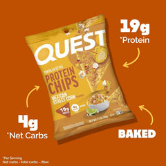 Quest Nutrition Tortilla Style Protein Chips, Mexican Street Corn Flavor, High Protein, Low Carb, Gluten Free, 1.1 Ounce (Pack of 12)