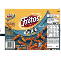 Fritos Corn Chips, Flavor Twists Honey Barbeque, 2-Ounce Large Single Serve Bags (Pack of 64)
