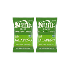 Kettle Brand Jalapeno Kettle Potato Chips,Gluten-Free,Non-GMO,7.5 oz Bag,(Pack of 2)
