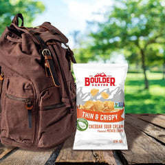 Boulder Canyon Thin & Crispy Cheddar Sour Cream Potato Chips, 6 OZ