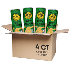 The Good Crisp Company Spicy Jalapeno Potato Chips, 5.6 oz Cans, Pack of 4 | Certified gluten-free; Non-GMO ingredients; Free from major allergens; No artificial flavors or colors
