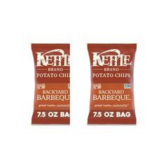 Kettle Brand Backyard Barbeque Kettle Potato Chips, Gluten-Free, Non-GMO, 7.5 oz Bag (Pack of 2)