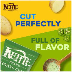 Kettle Brand Jalapeno Kettle Potato Chips,Gluten-Free,Non-GMO,7.5 oz Bag,(Pack of 2)